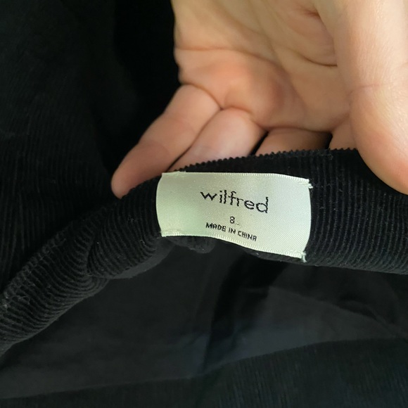 Wilfred | Black Corduroy Mini Dress with pockets - Picture 3 of 3